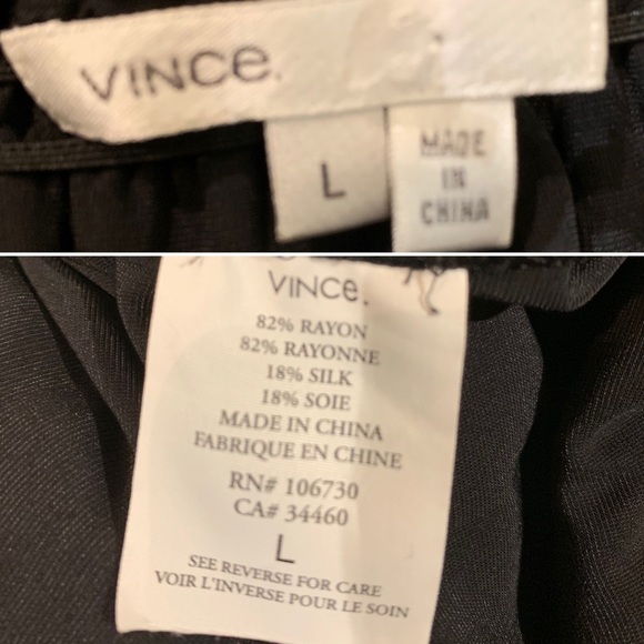 Vince Black Velvet Babydoll V Neck Empire Dress - Picture 8 of 8